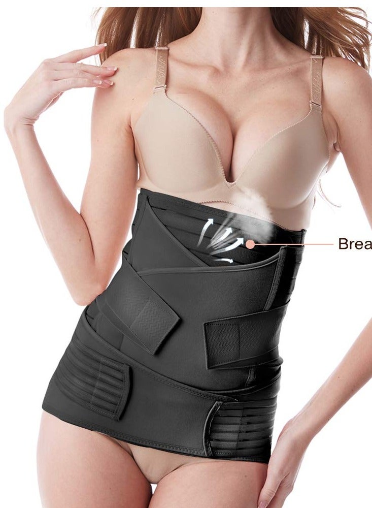 حزام لف البطن بعد الولادة 3 في 1، حزام استعادة البطن، الخصر، حزام الحوض، مشد نحيف - Image 2